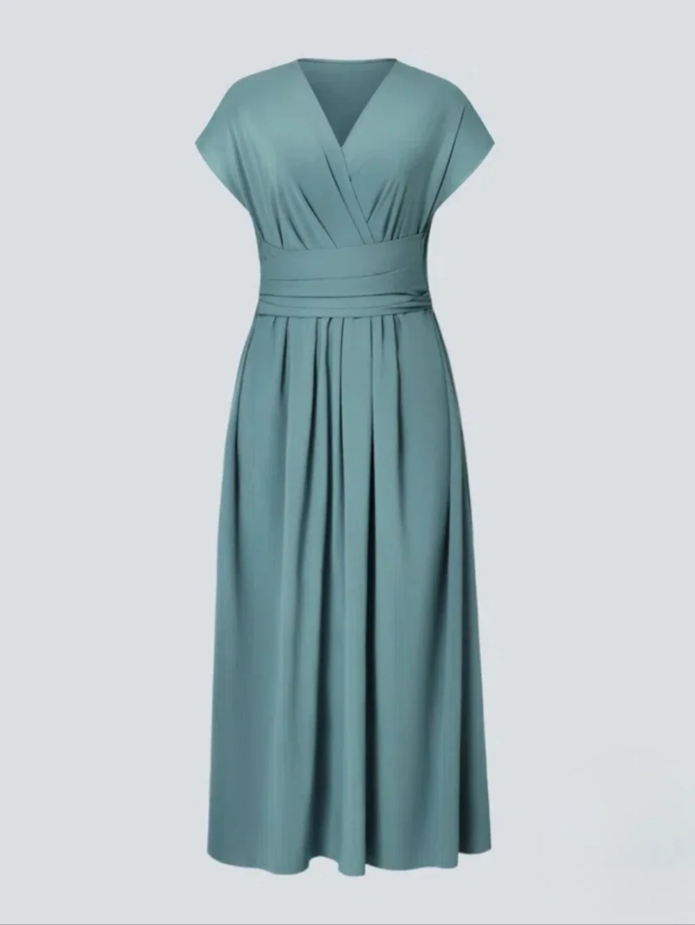 NWT Halara Breezeful Short Sleeve Pocket Quick Dry Tie Dress Stone Blue 2XL XXL - Picture 5 of 11